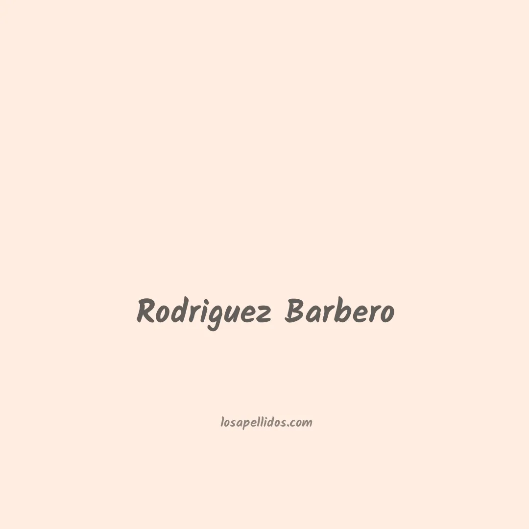 Rodriguez barbero en chino