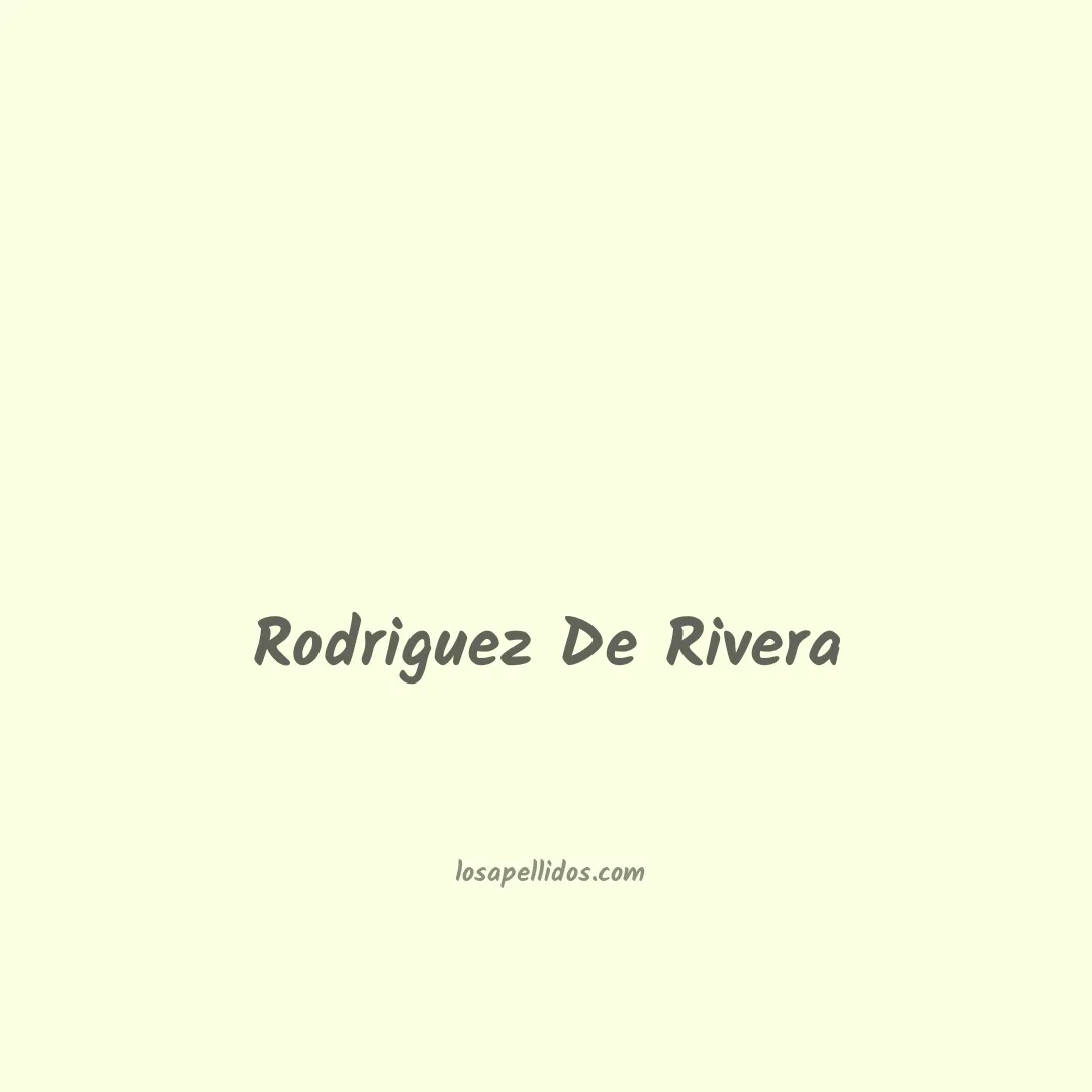 Rodriguez de rivera en chino