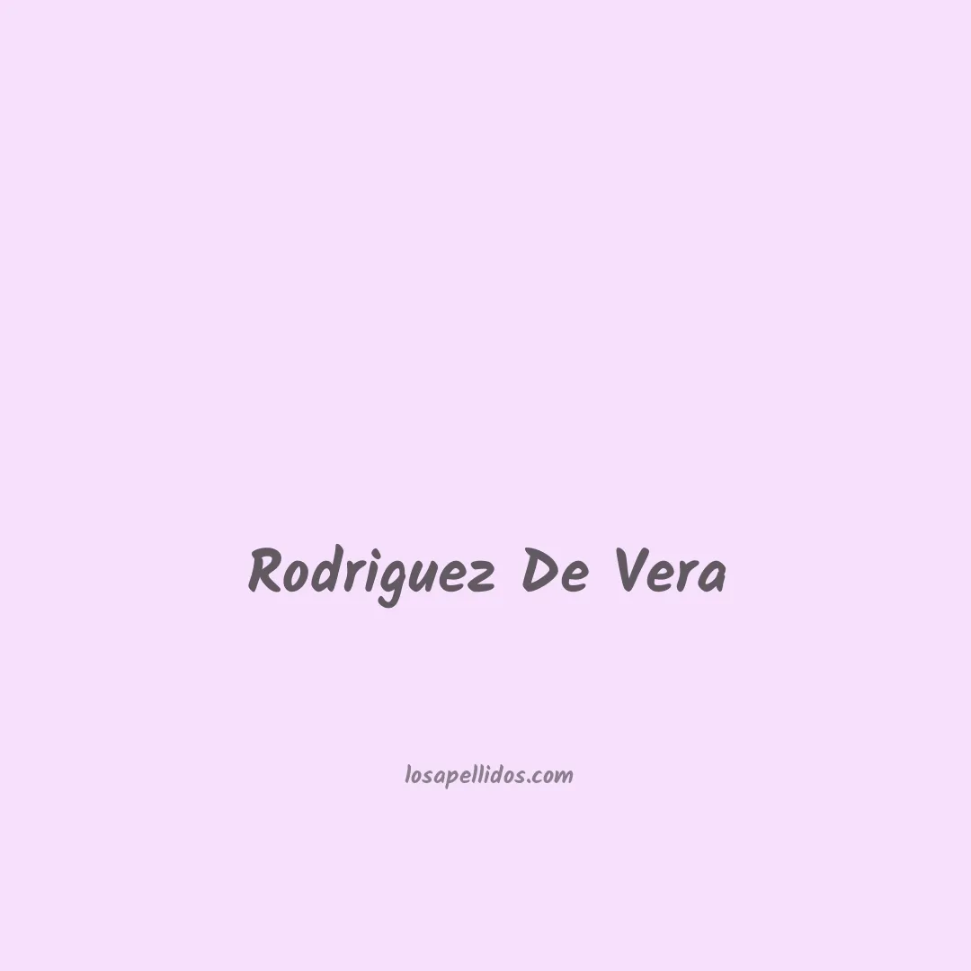 Rodriguez de vera en chino