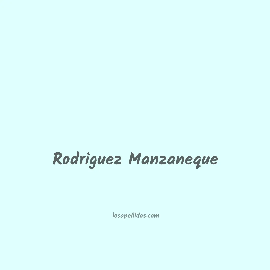 Rodriguez manzaneque en chino