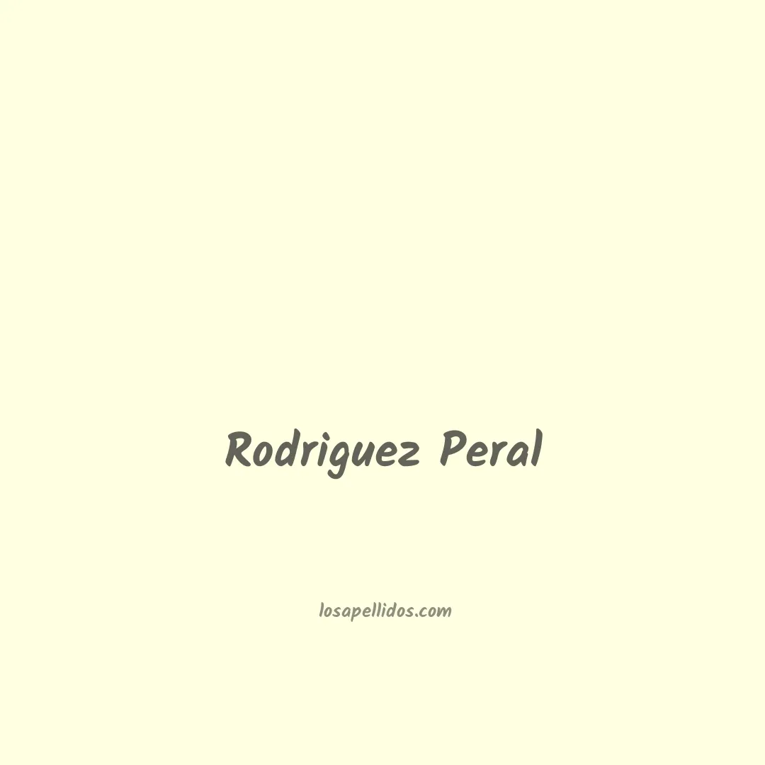 Rodriguez peral en chino