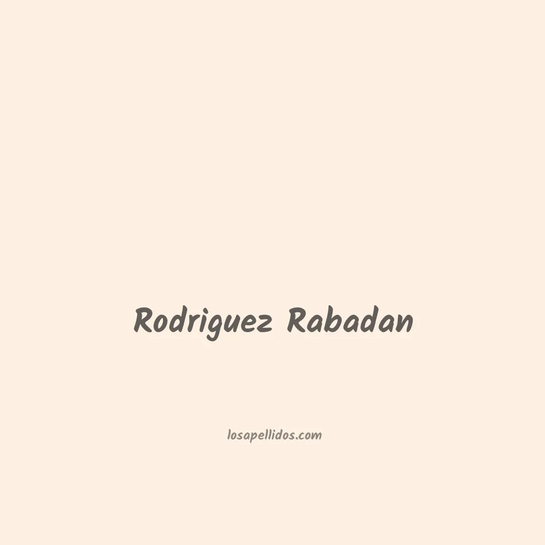 Rodriguez rabadan en chino