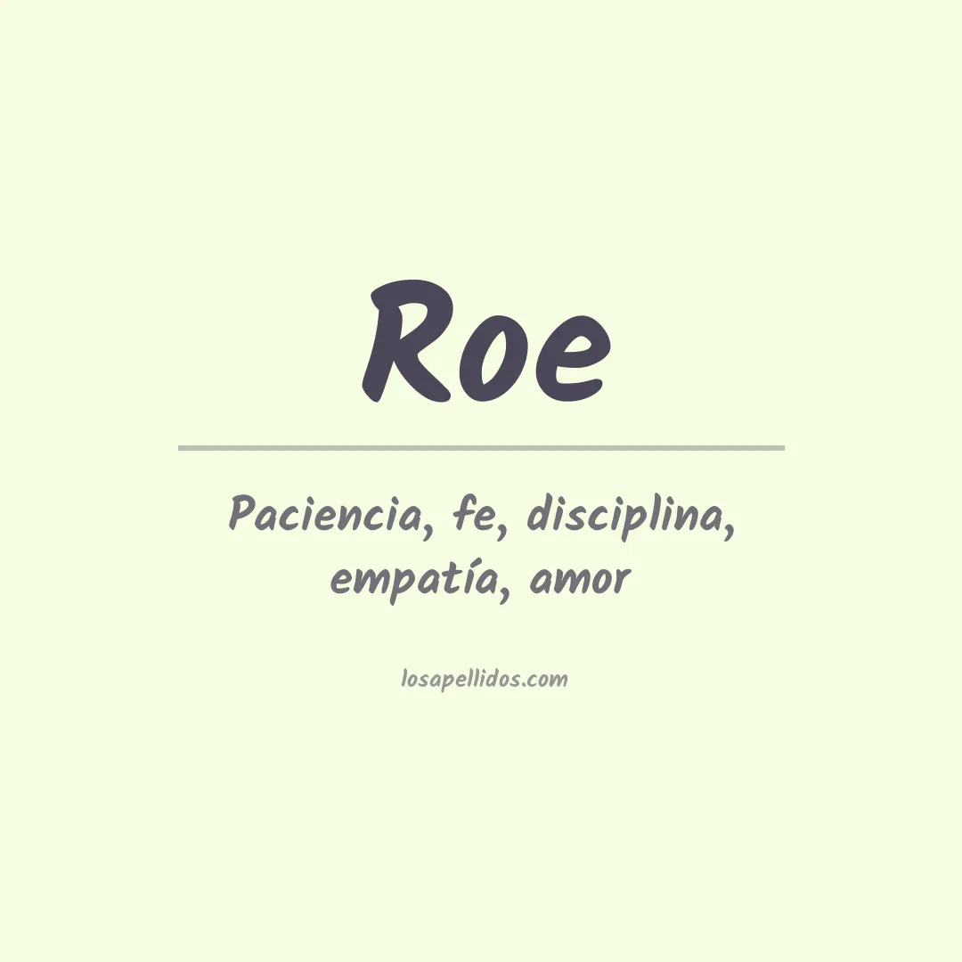 Apellido Roe