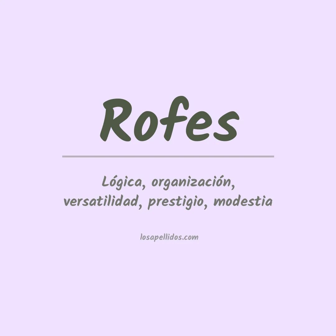 Apellido Rofes