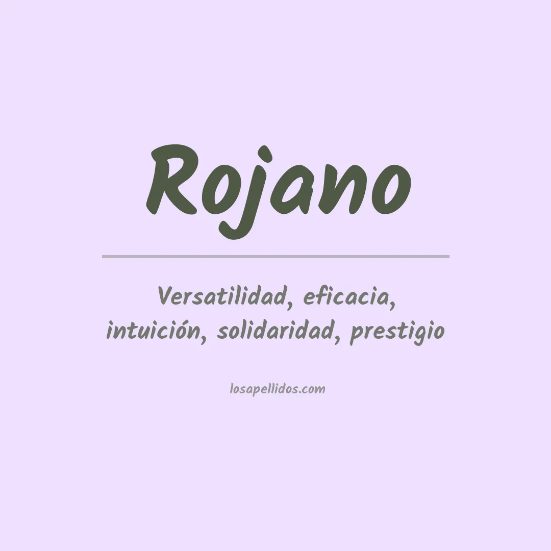 Apellido Rojano