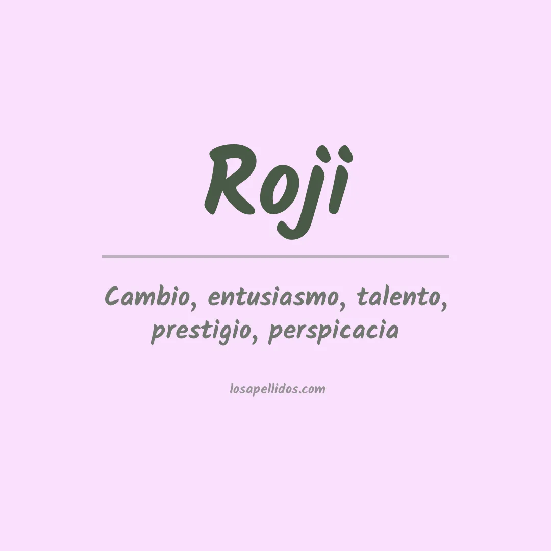 Apellido Roji