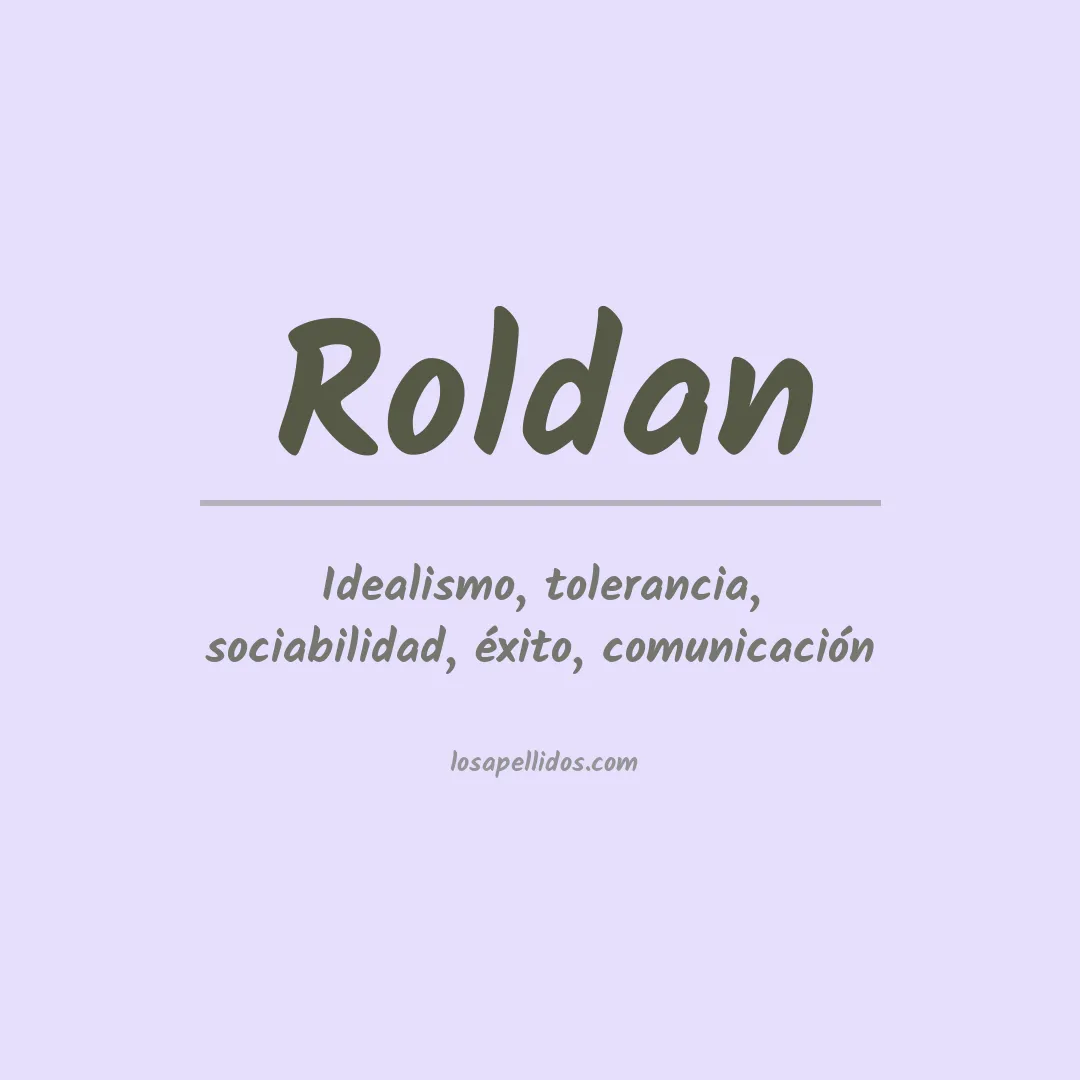 Apellido Roldán
