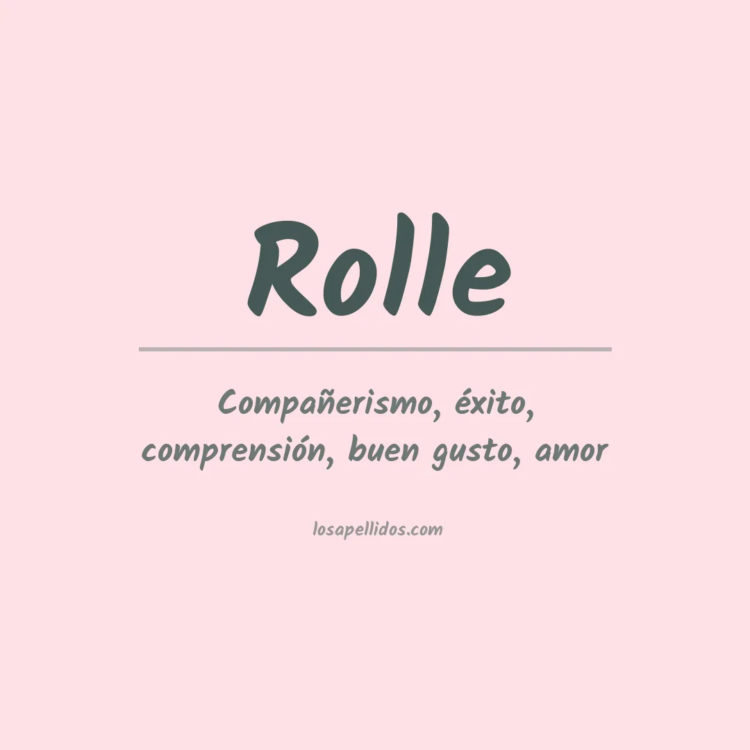 Apellido Rolle