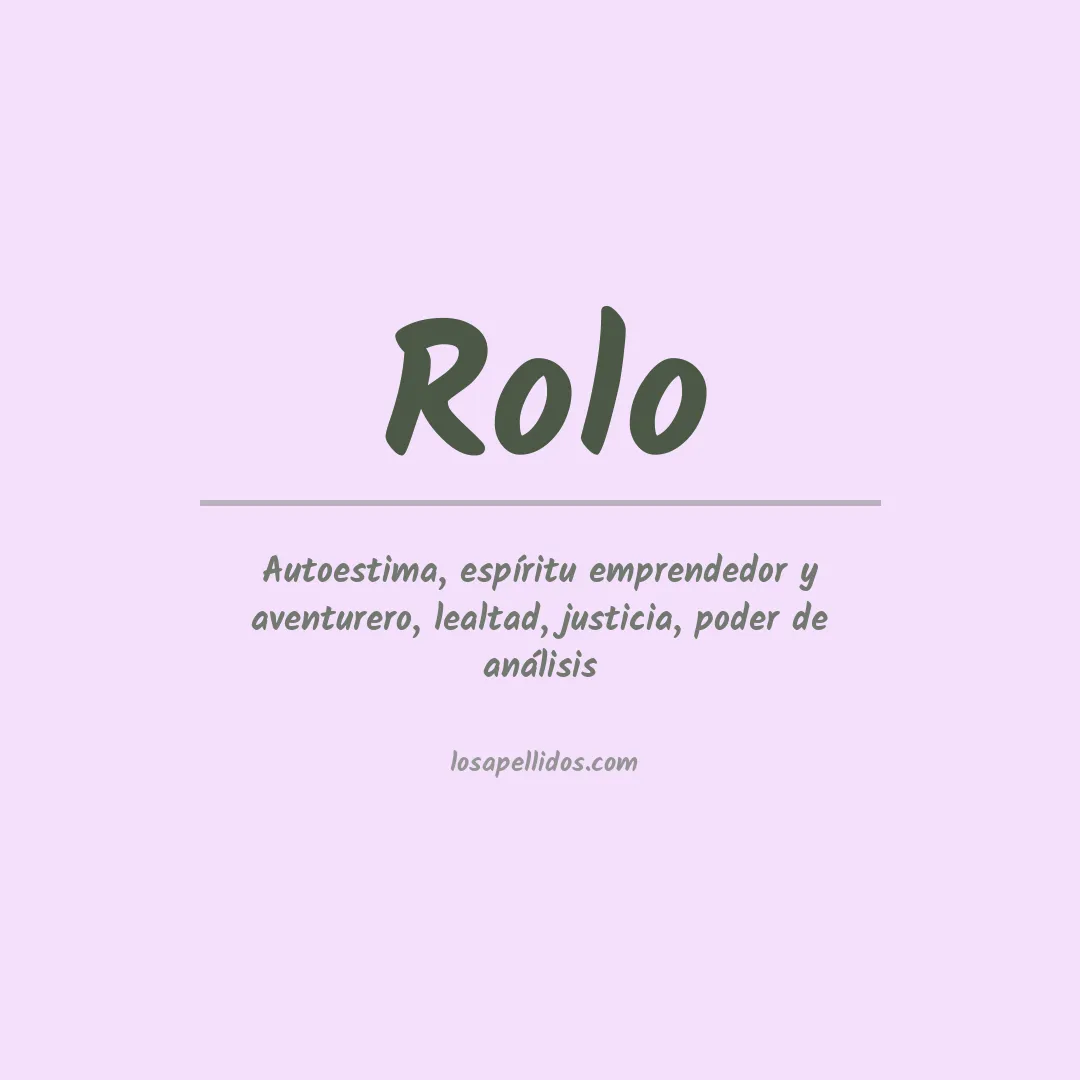 Apellido Rolo