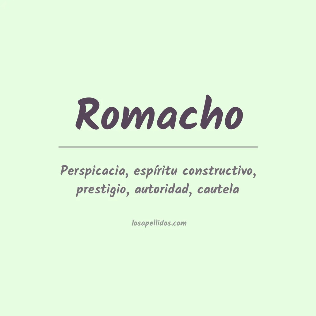 Apellido Romacho