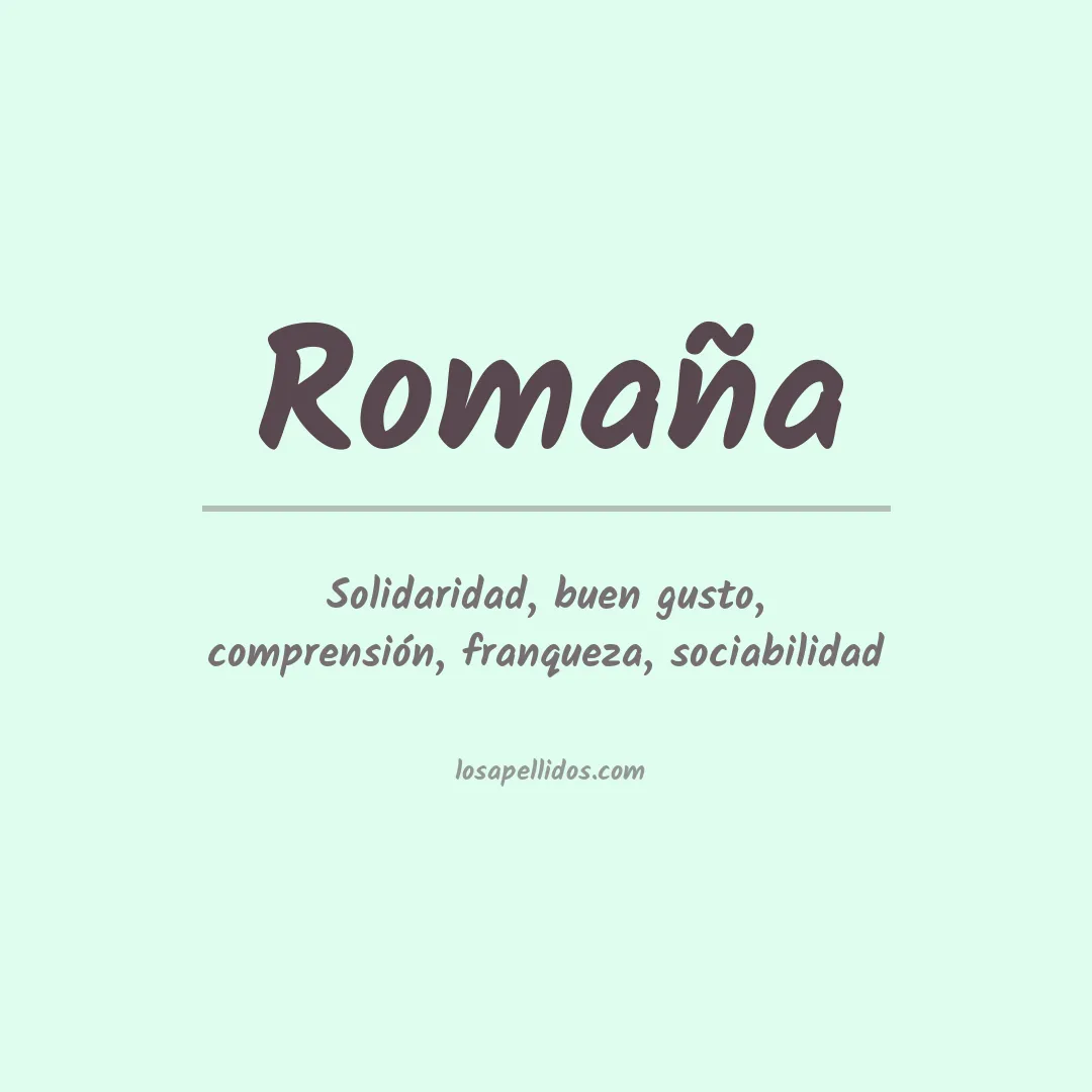 Apellido Romaña