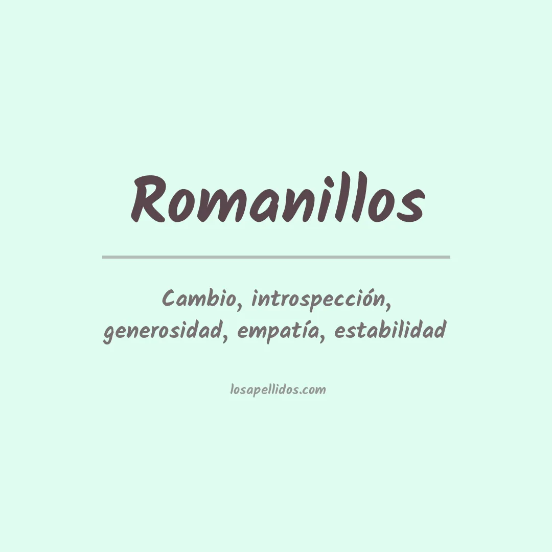 Apellido Romanillos