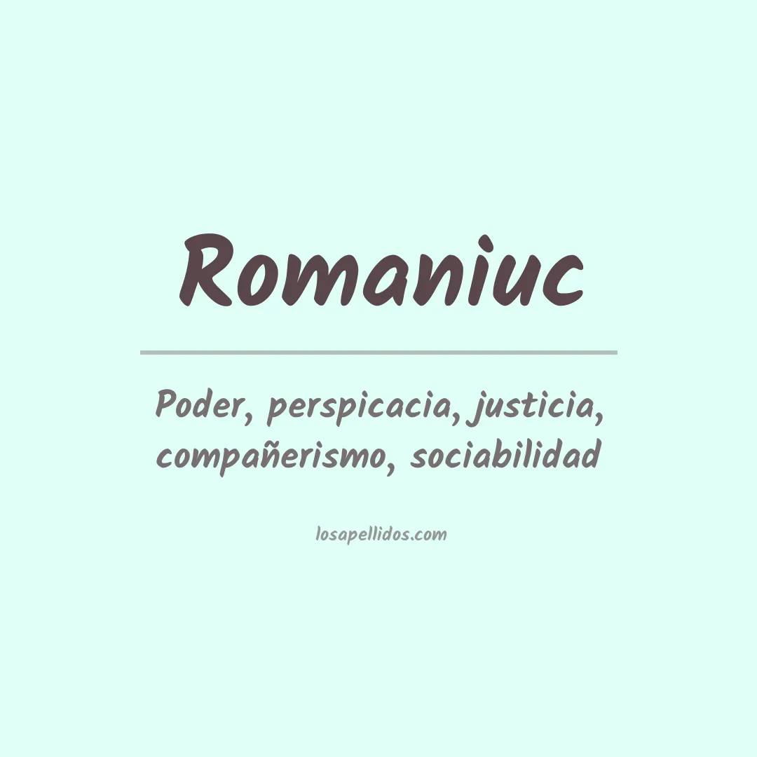 Apellido Romaniuc