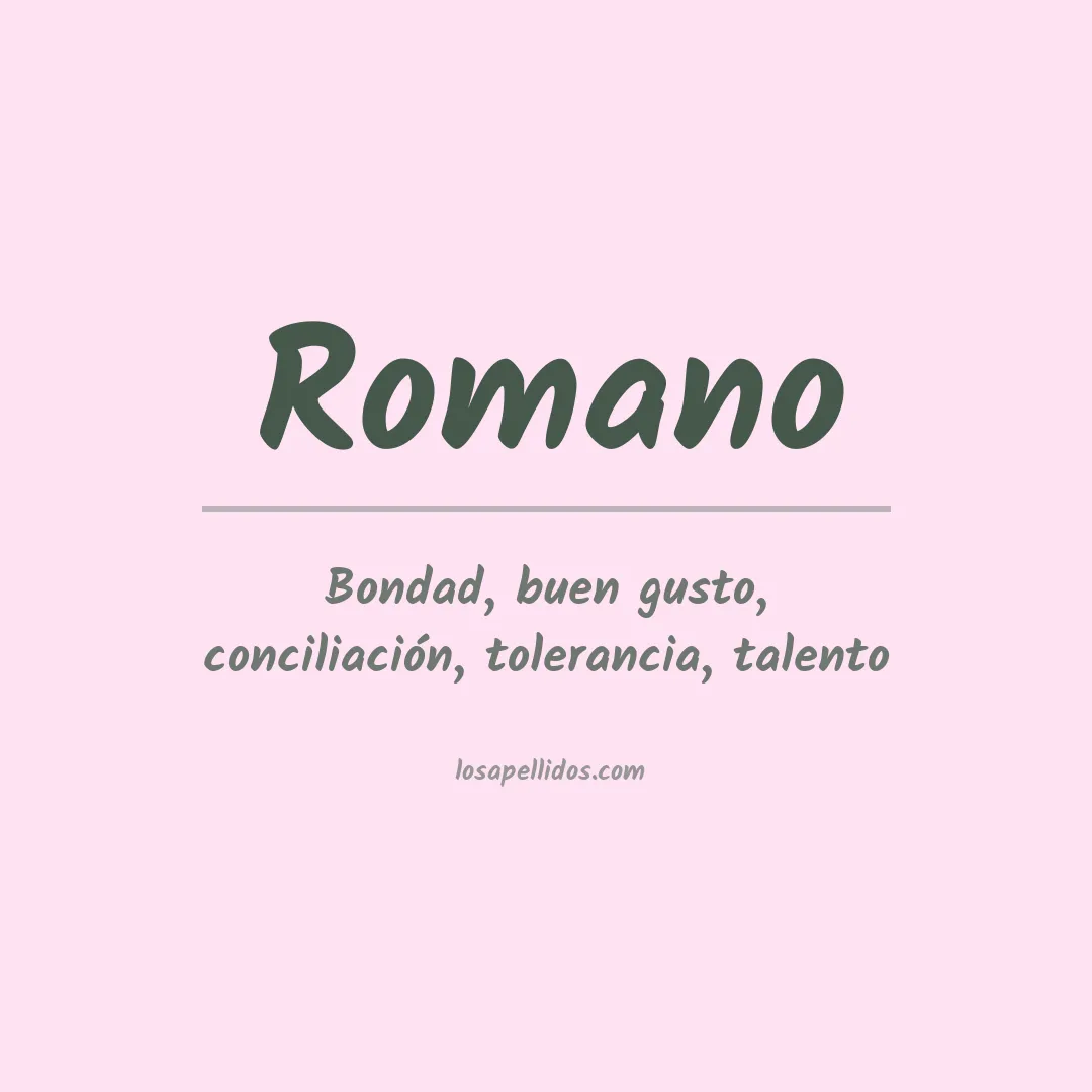 Apellido Romano