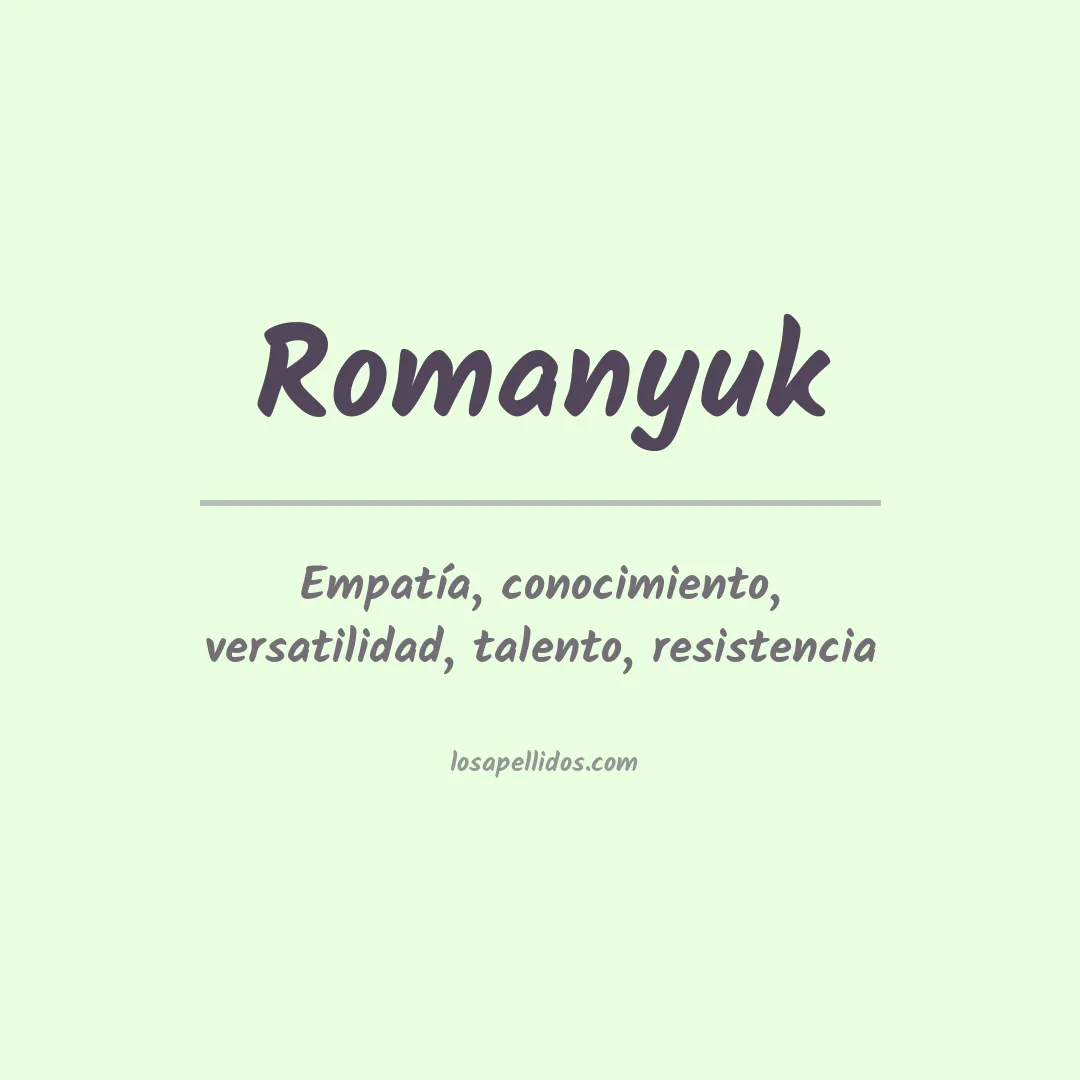 Apellido Romanyuk
