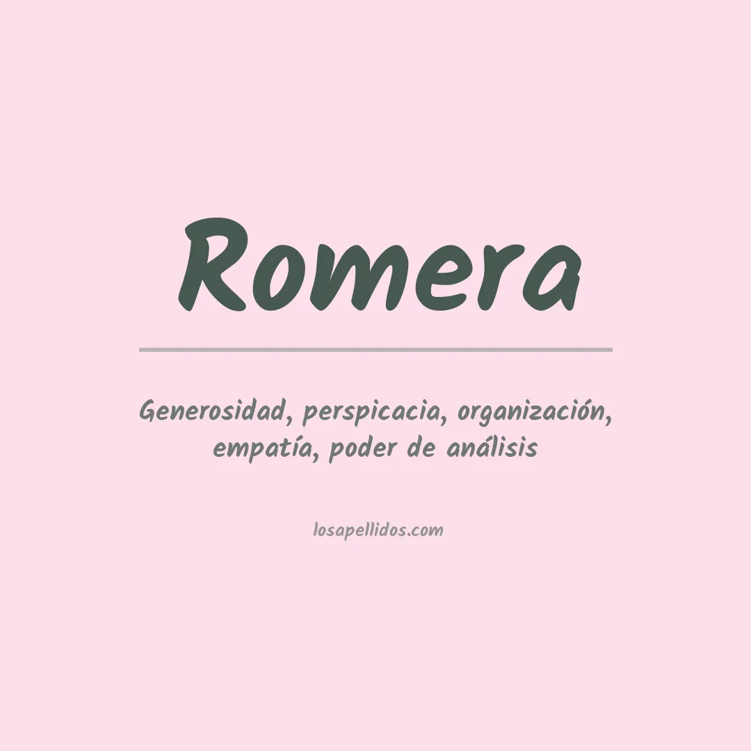 Apellido Romera