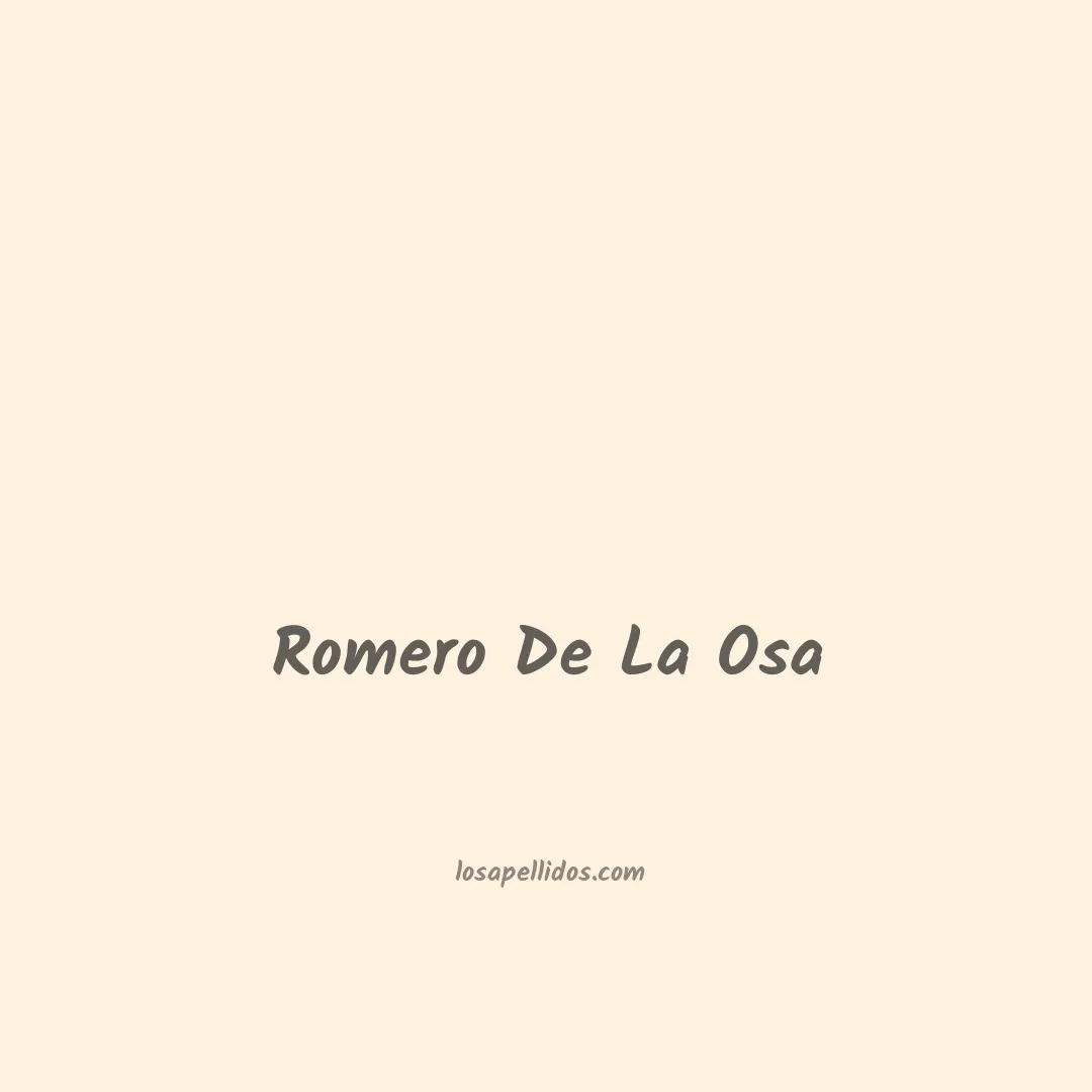 Romero de la osa en chino