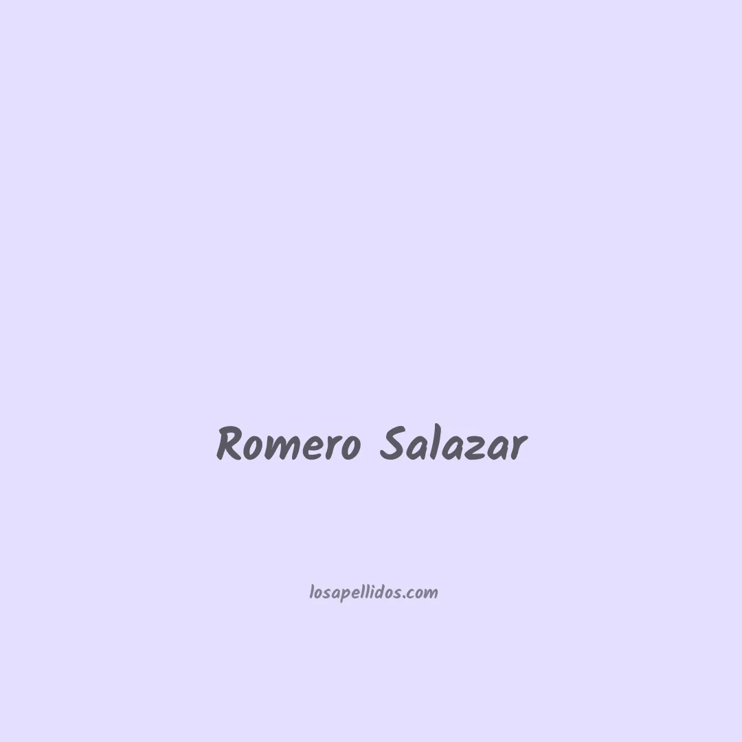 Romero salazar en chino