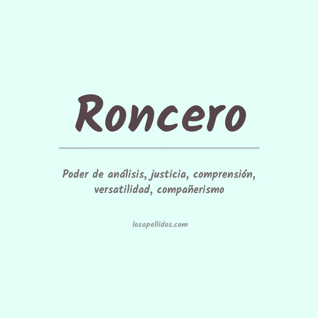 Apellido Roncero