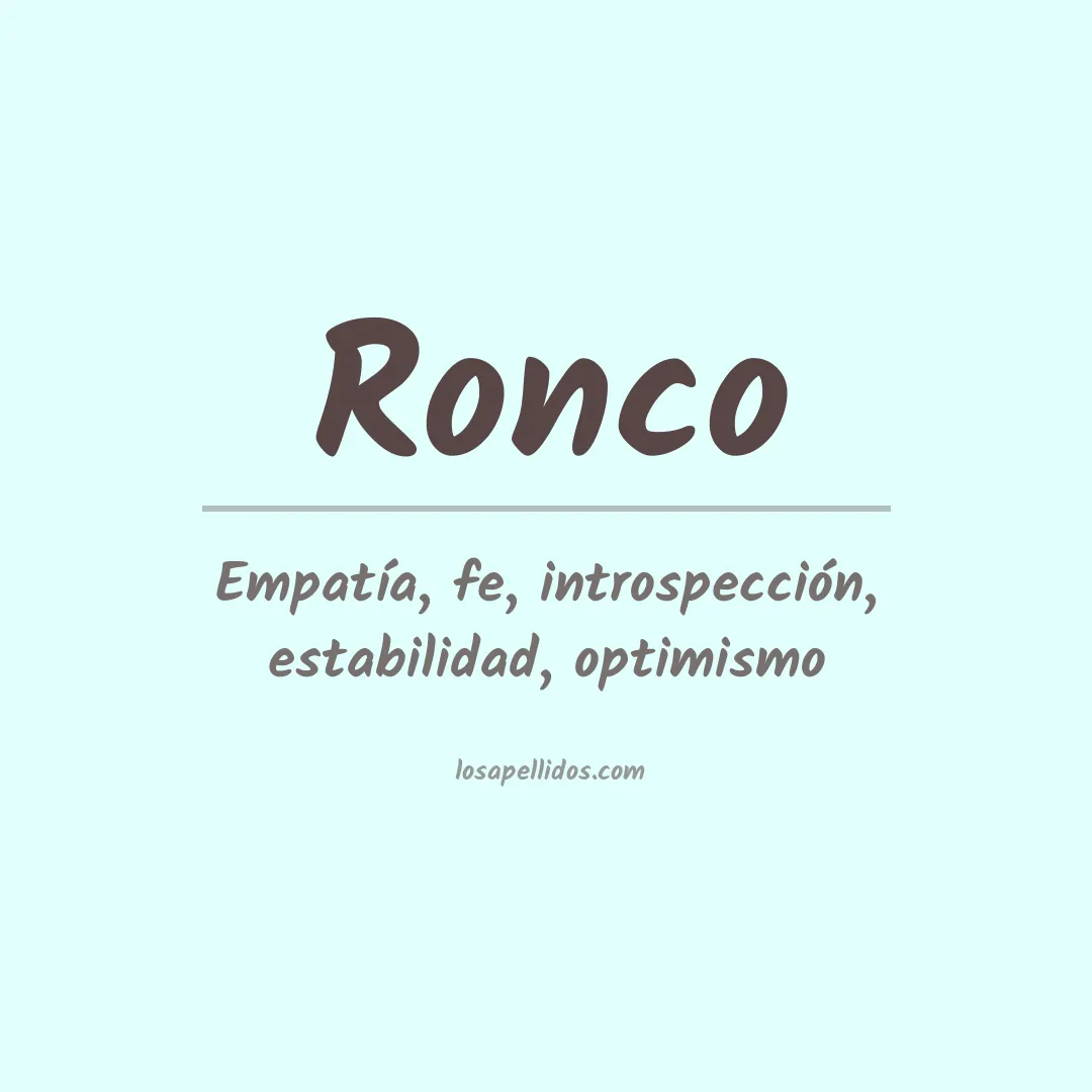 Apellido Ronco
