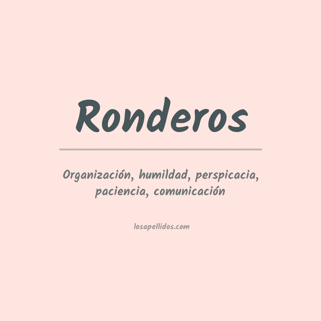 Apellido Ronderos