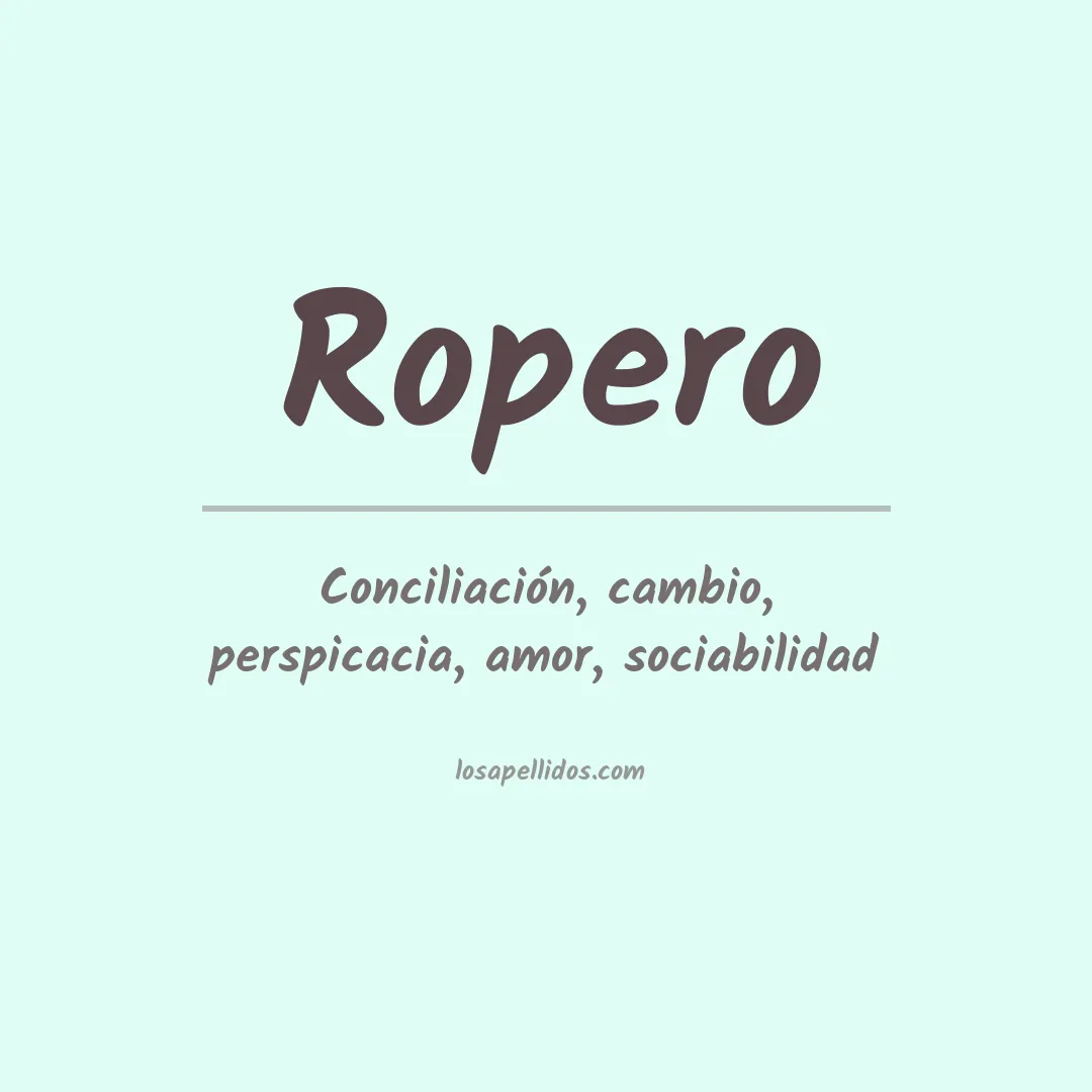 Apellido Ropero
