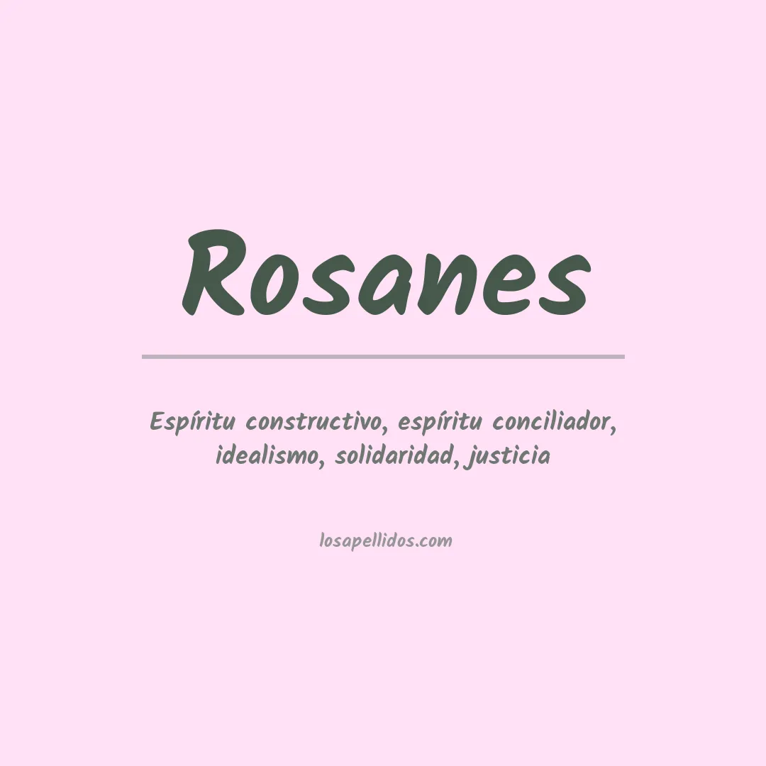 Apellido Rosanes