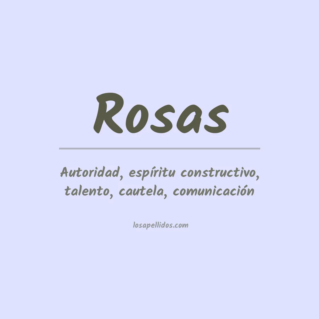 Apellido Rosas