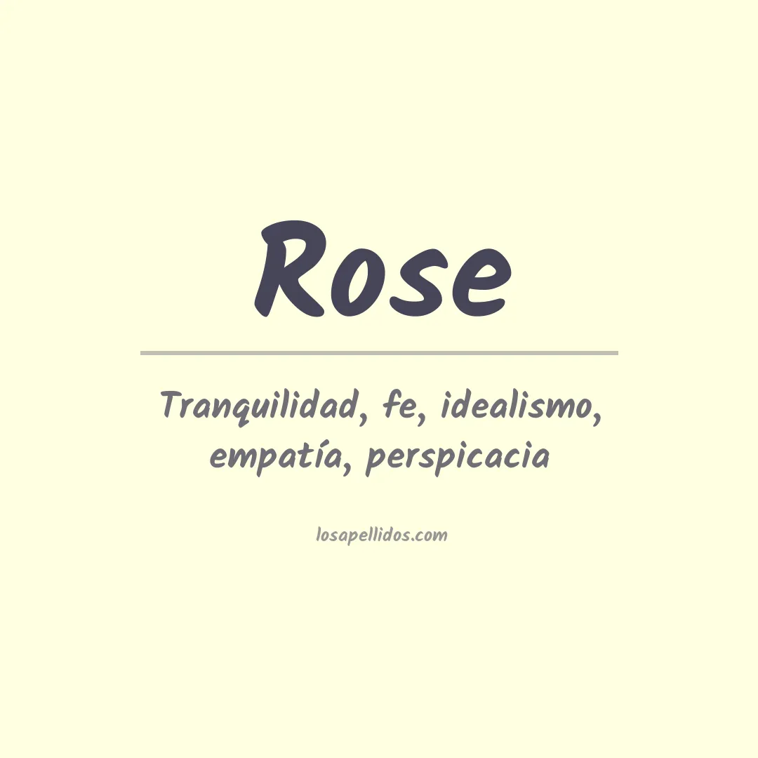 Apellido Rose