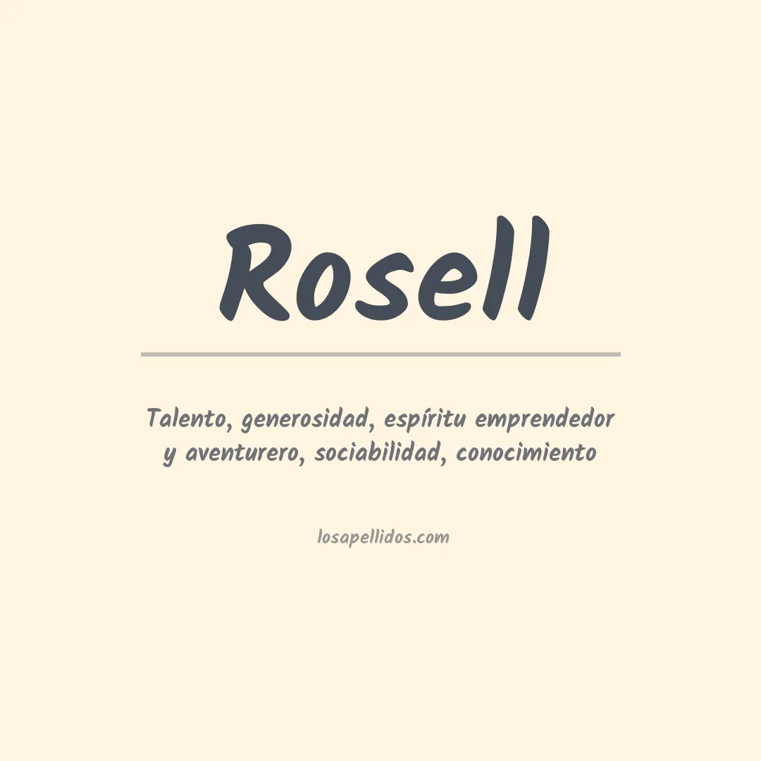 Apellido Rosell