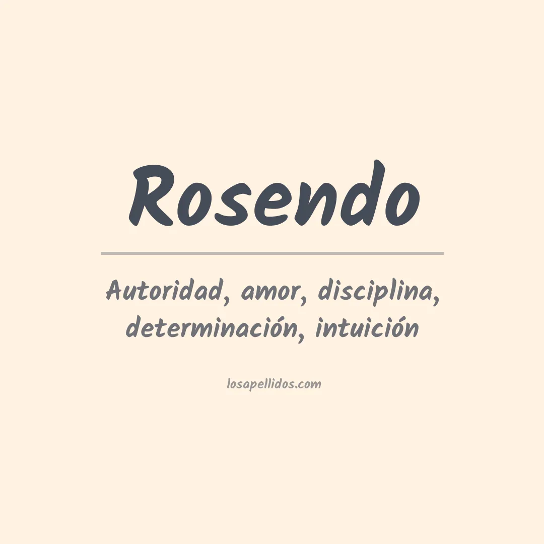 Apellido Rosendo