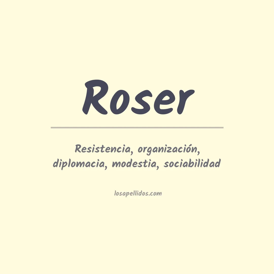 Apellido Roser