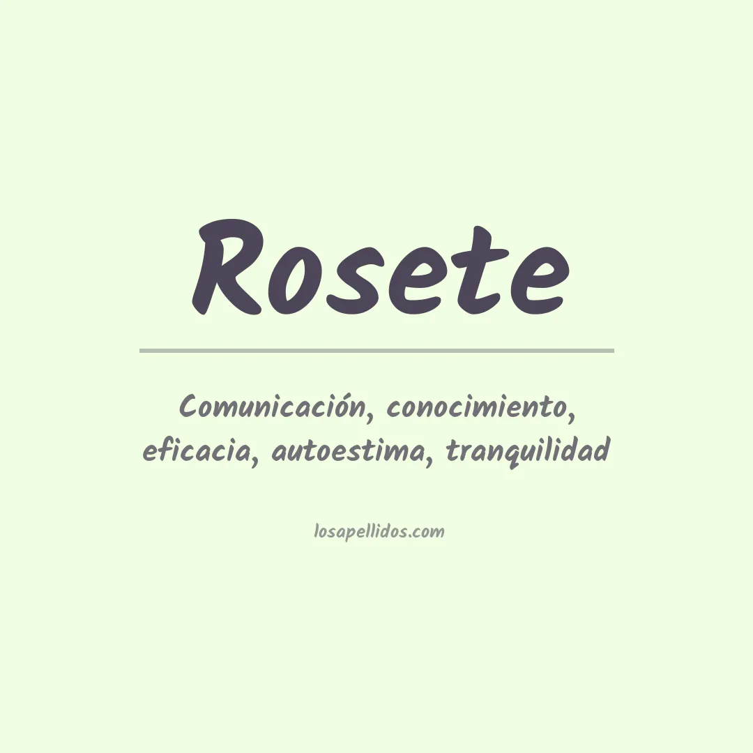 Apellido Rosete