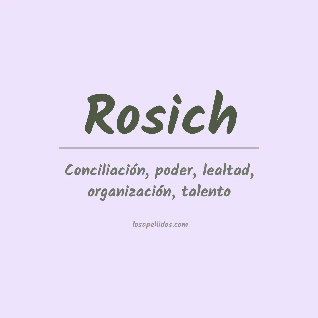 Apellido Rosich