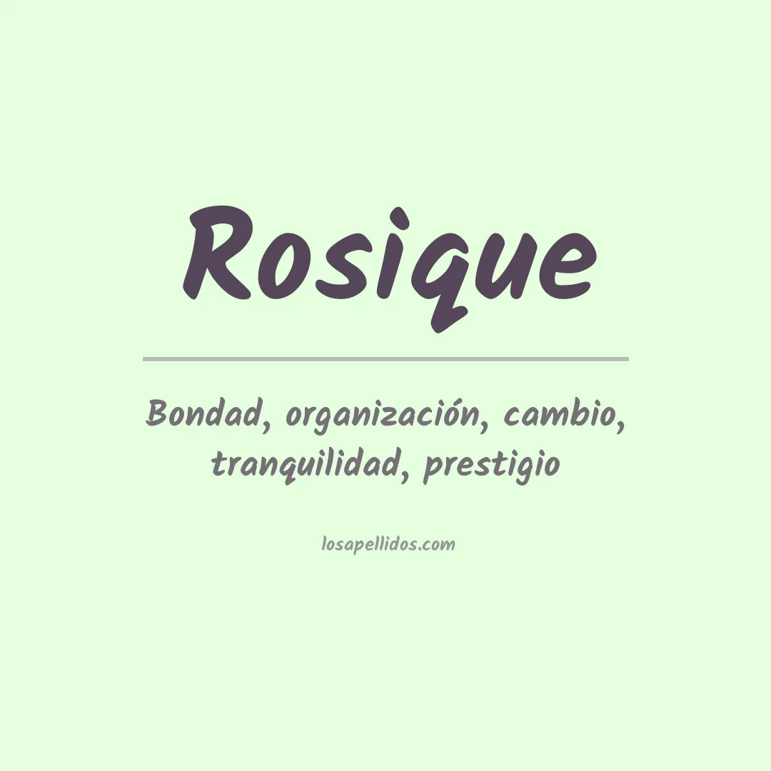 Apellido Rosique