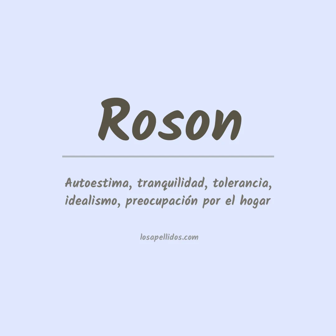 Apellido Roson