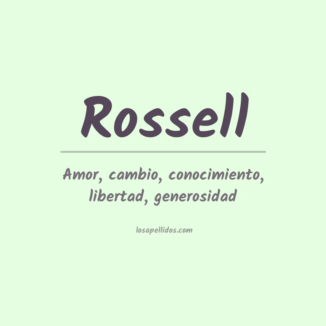 Apellido Rossell