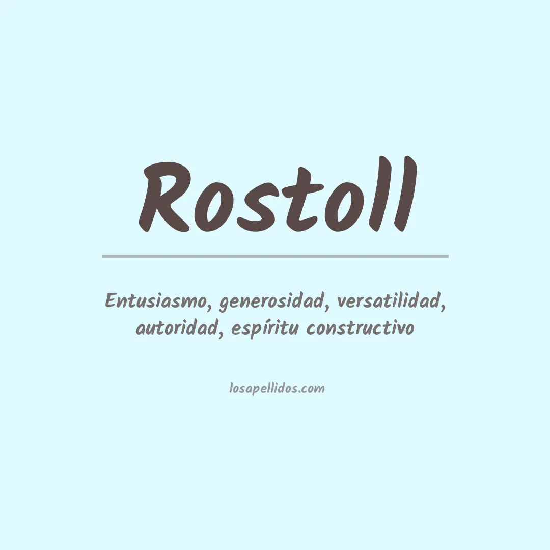 Apellido Rostoll