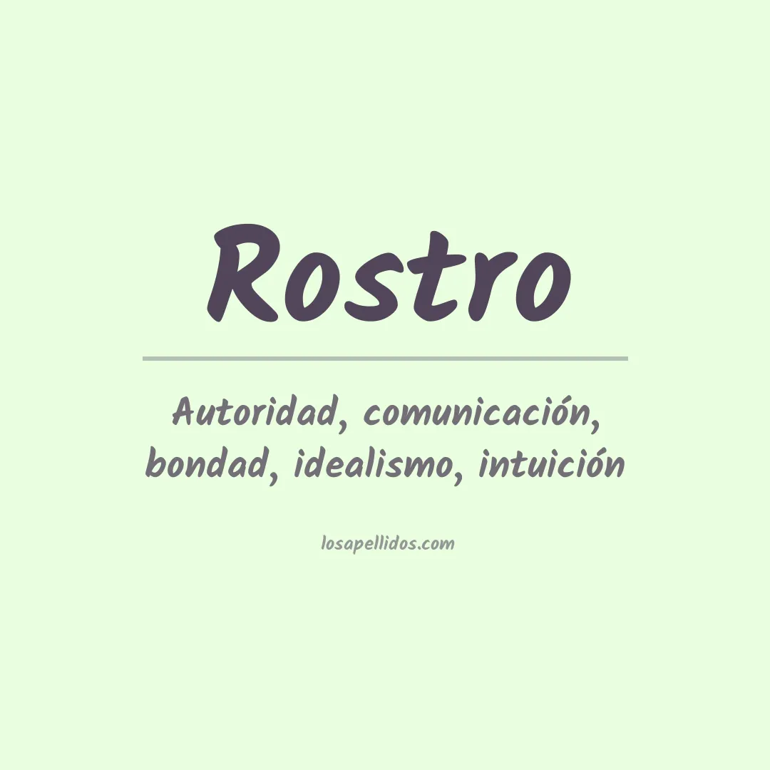 Apellido Rostro