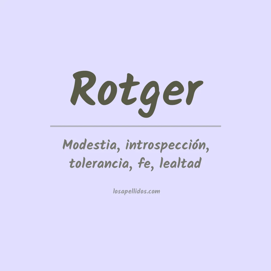 Apellido Rotger