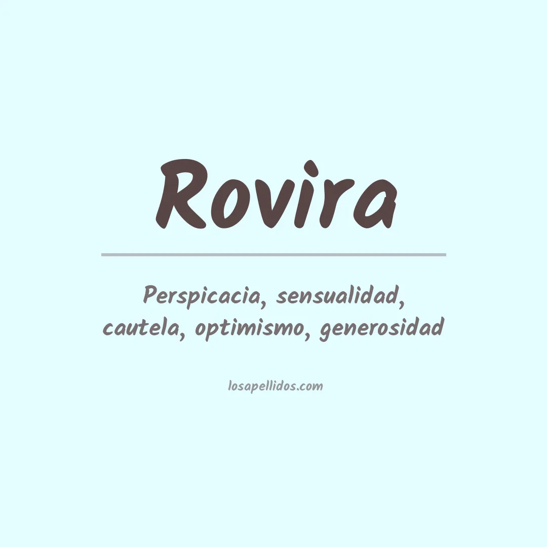 Apellido Rovira