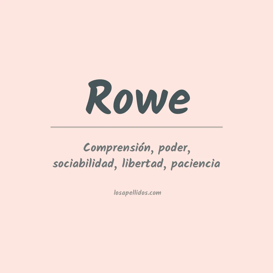 Apellido Rowe