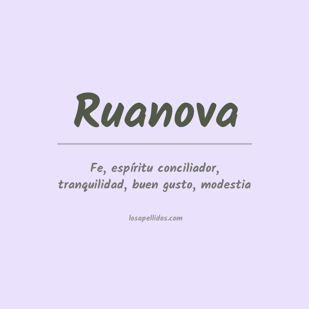 Significado del Apellido Ruanova