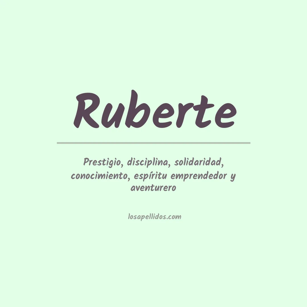 Apellido Ruberte