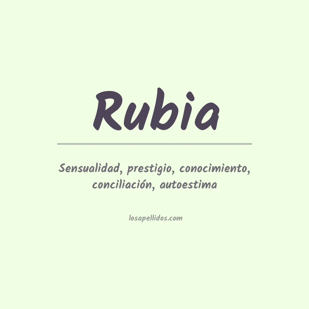 Apellido Rubia