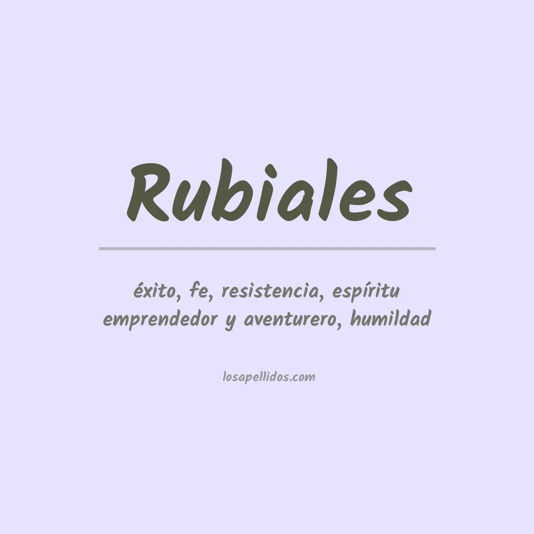 Apellido Rubiales