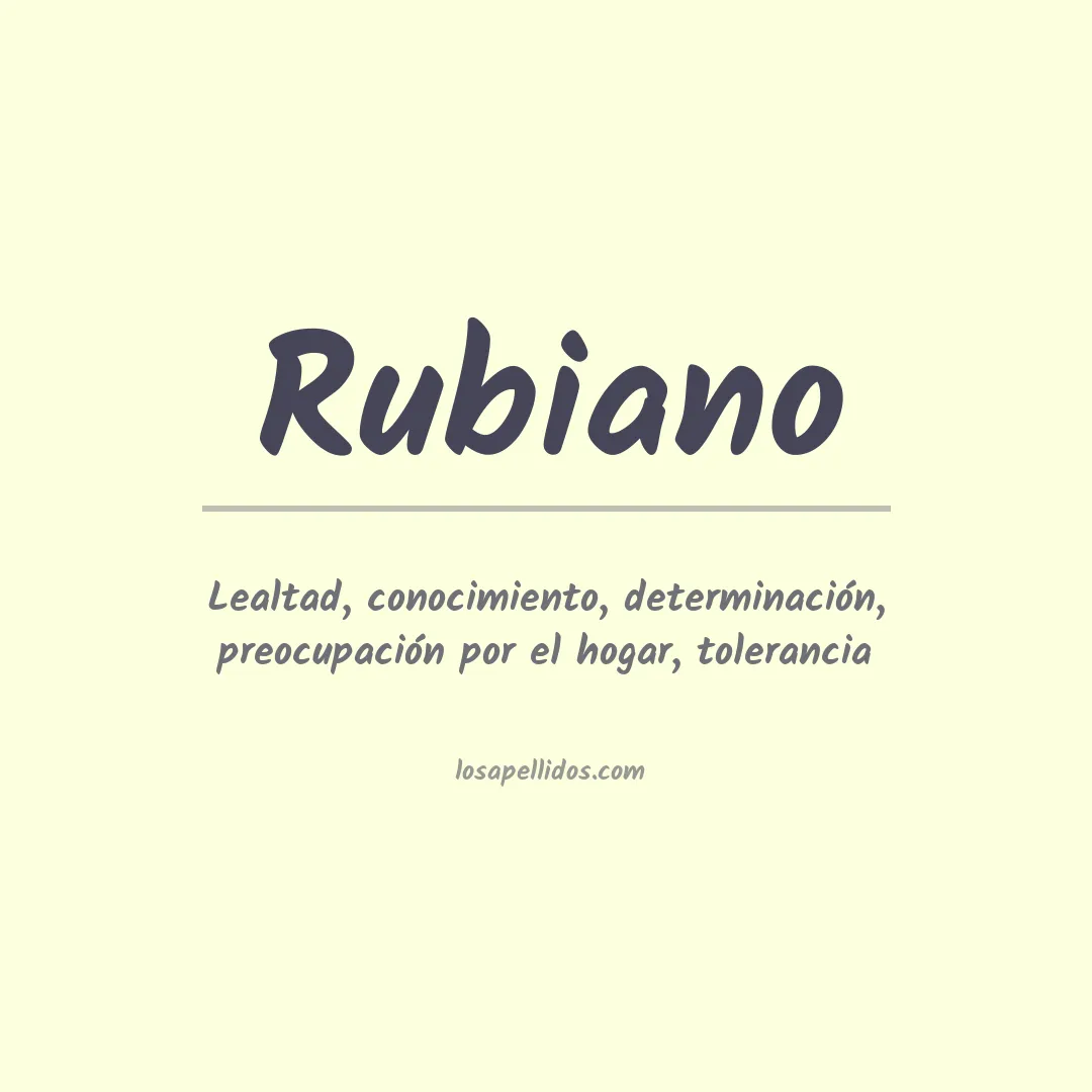 Apellido Rubiano