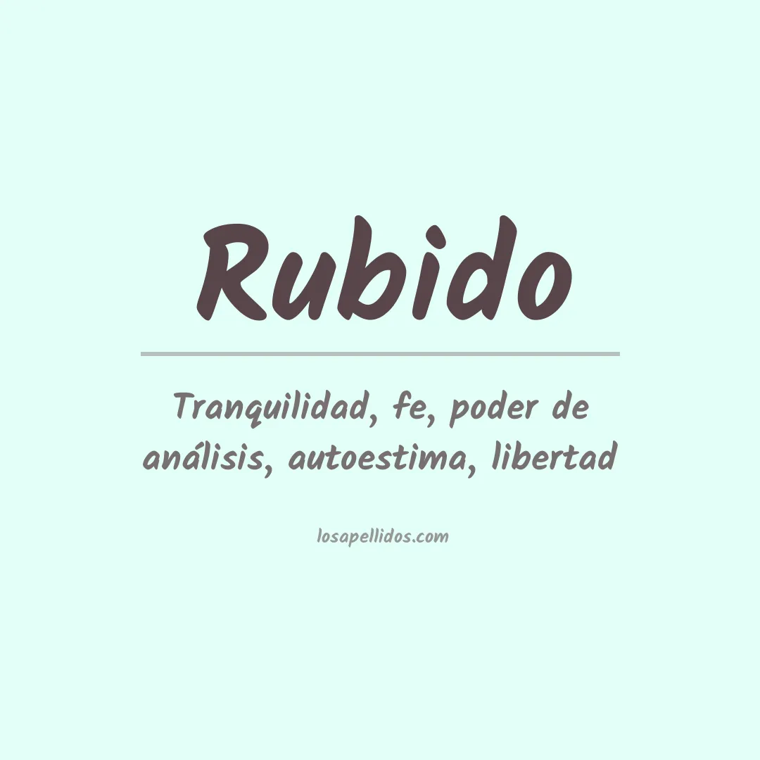 Apellido Rubido