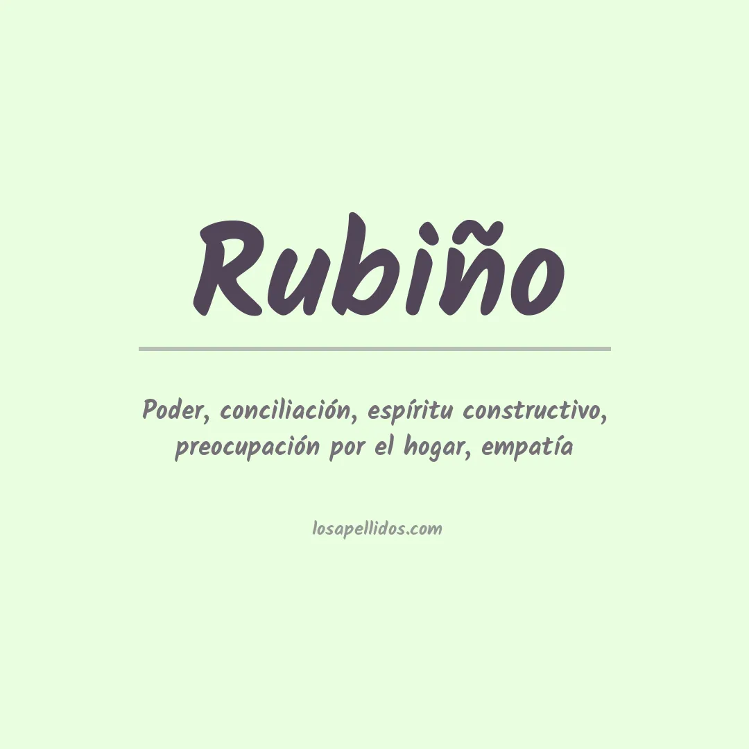 Apellido Rubiño