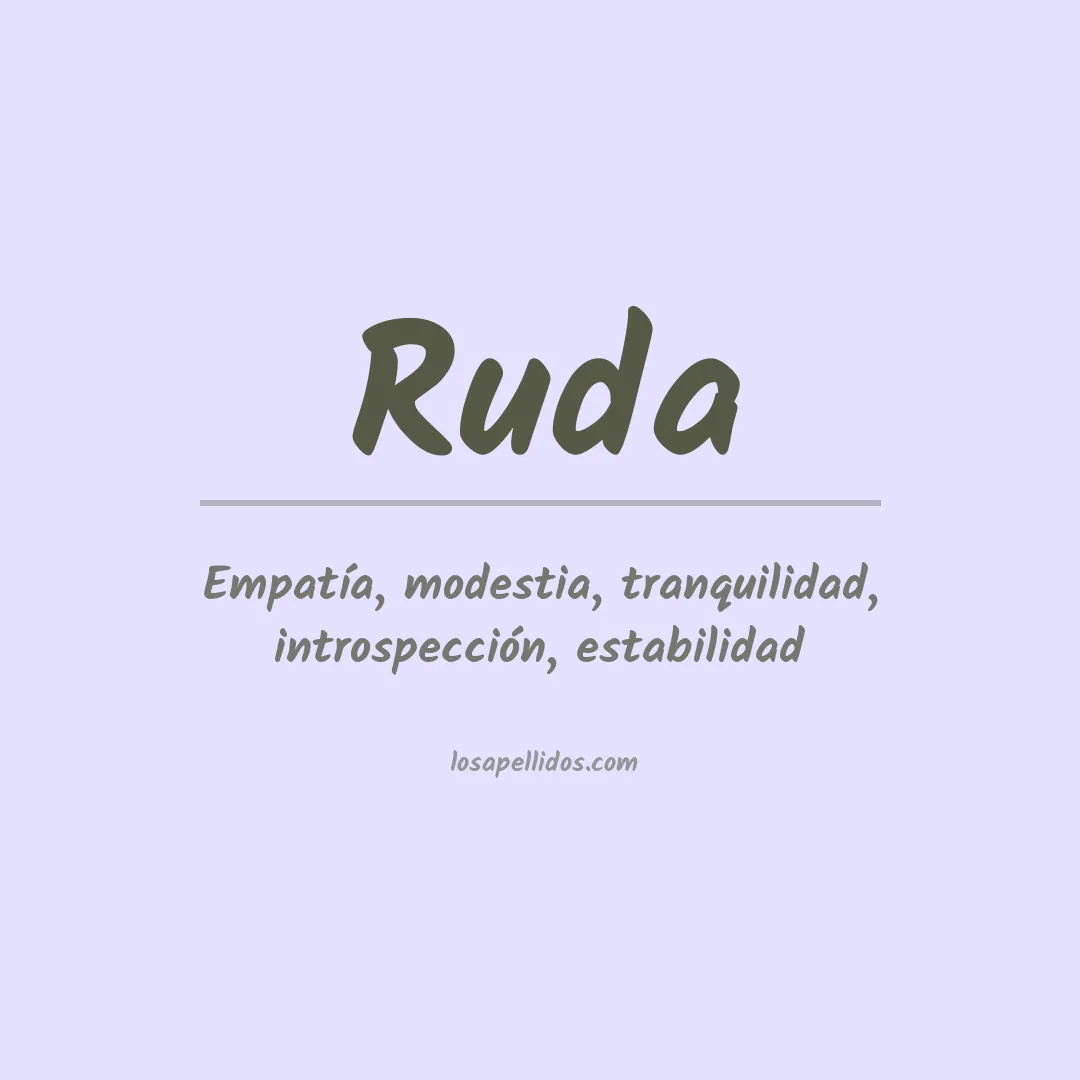 Apellido Ruda